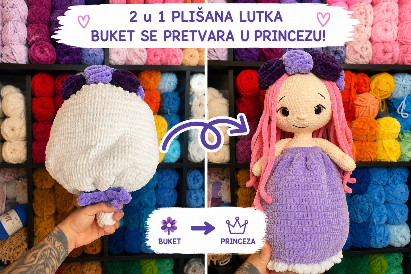 Lutka Čarobni Buket 60cm • One of One (1/1) 🌸