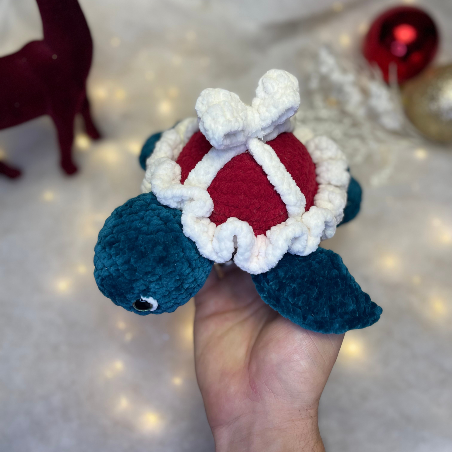 Christmas Turtle | Handmade Crochet Plush Toy