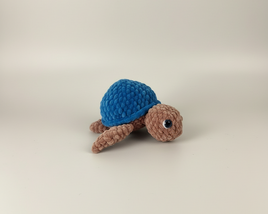 Turtle Blue & Brown Edition | Handmade Crochet Plush Toy