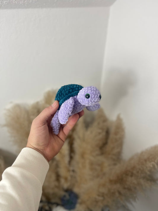Turtle Pastel Purple & Wintergreen Edition | Handmade Crochet Plush Toy