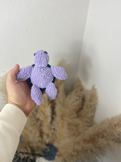 Turtle Pastel Purple & Wintergreen Edition | Handmade Crochet Plush Toy