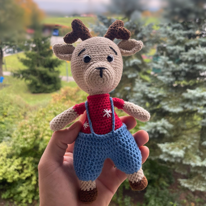 Christmas Reindeer | Handmade Crochet Plush Toy