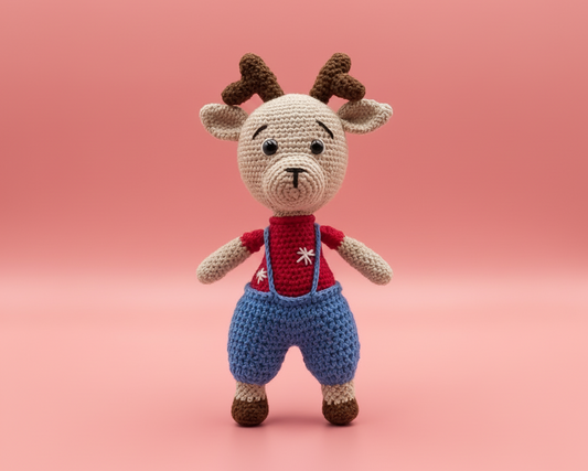 Christmas Reindeer | Handmade Crochet Plush Toy